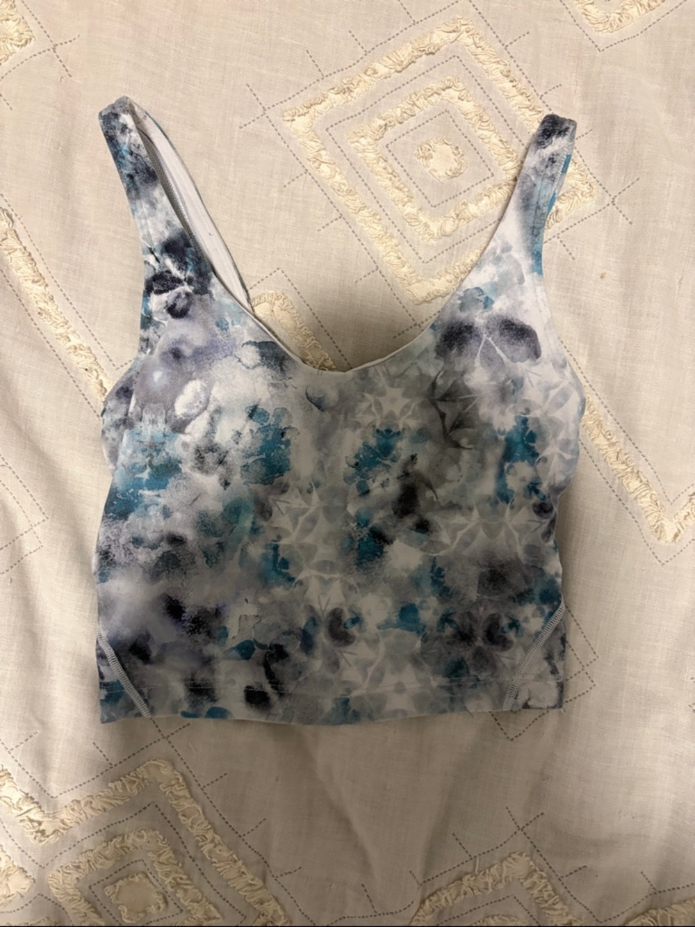 Lululemon align tank Blue and Gray Watercolor Sports Bra
